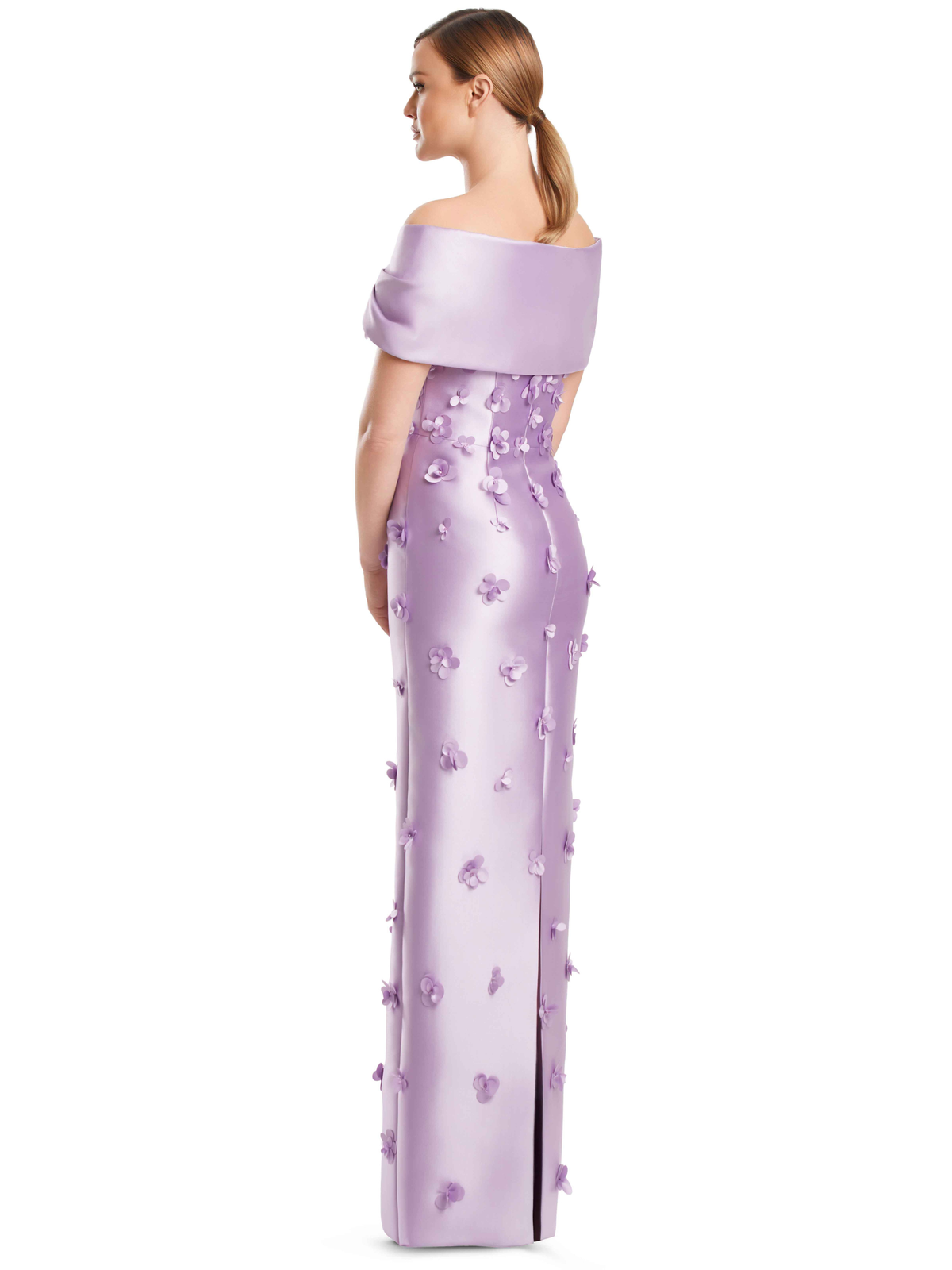 Gown with 3-D Flowers
