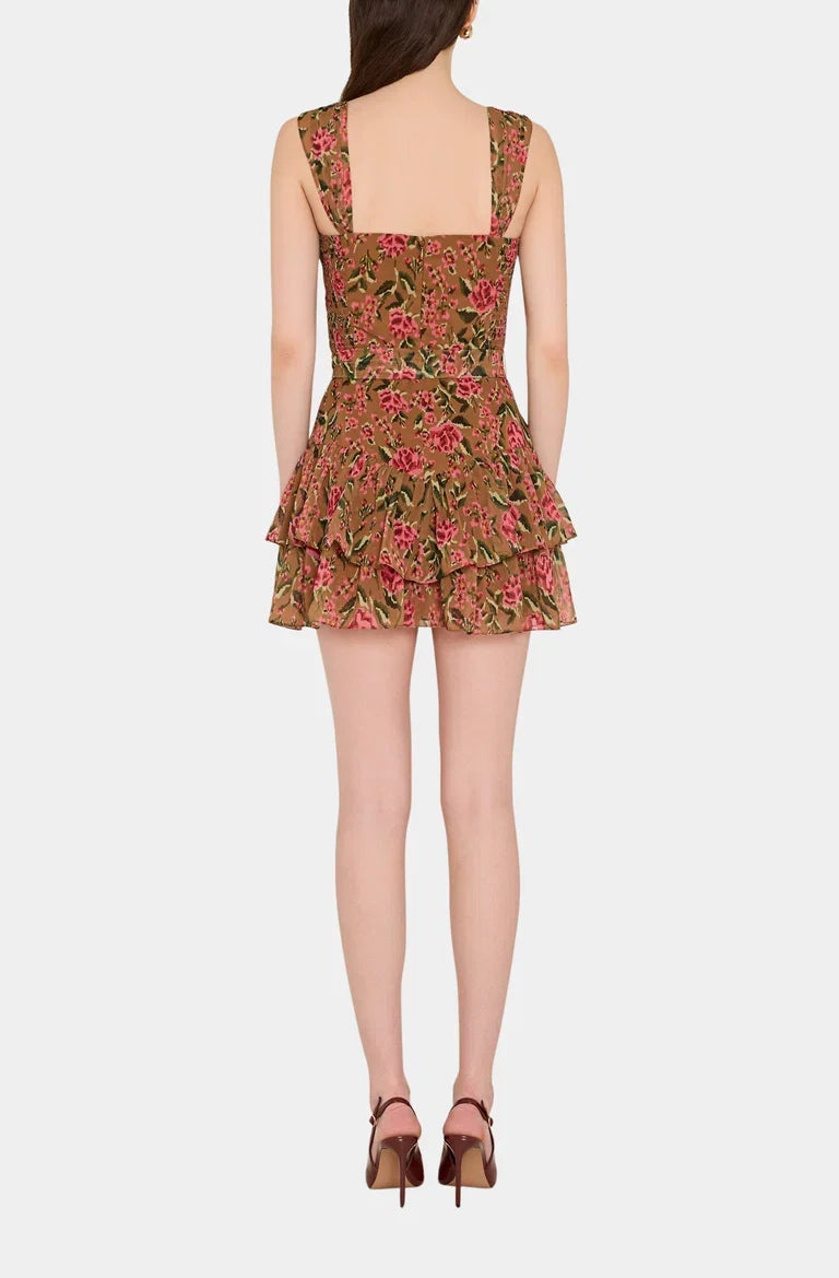 Amanda Uprichard  Kendra Skort Romper Evening Rose