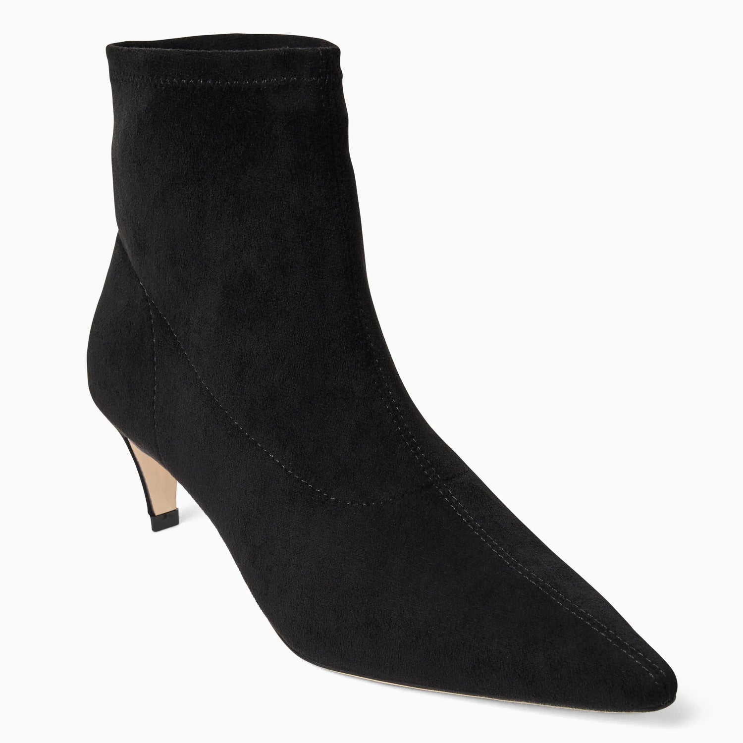 Black ankle boot on a white background