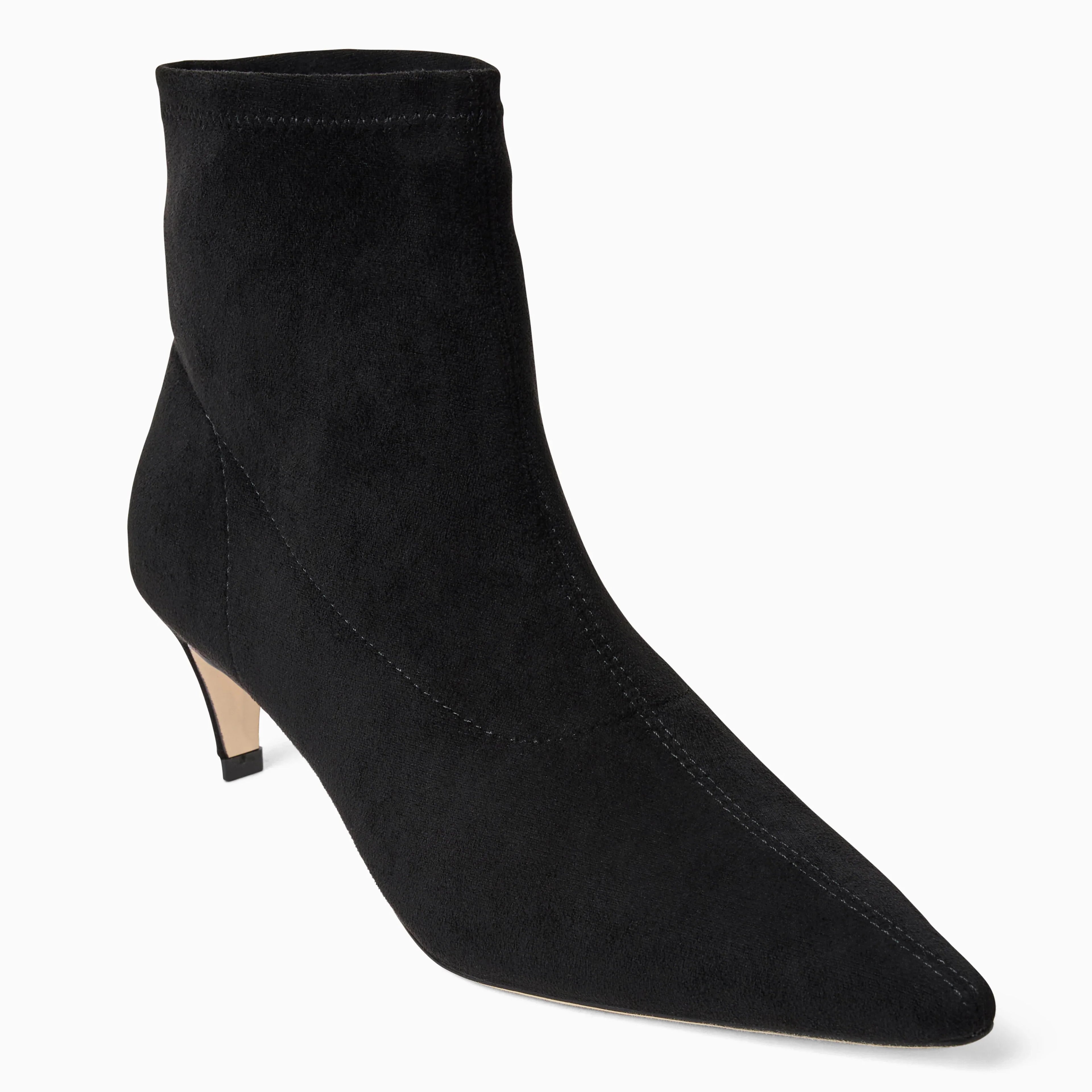 Black ankle boot on a white background