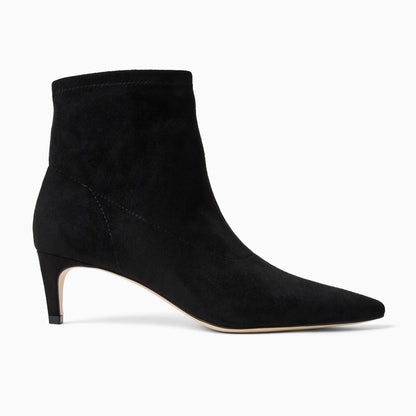 Black ankle boot on a white background