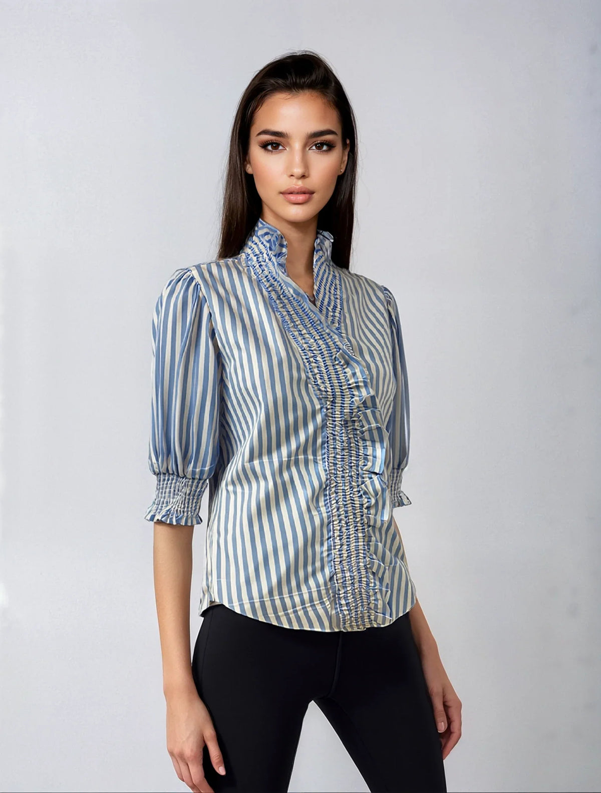 Boho Chic | Short Sleeve Stripe Top - Evelyne Talman
