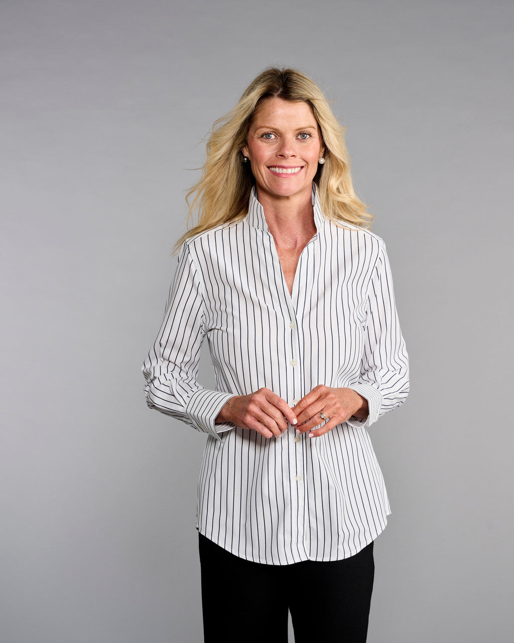 Claridge+king | Black and White Stripe Top