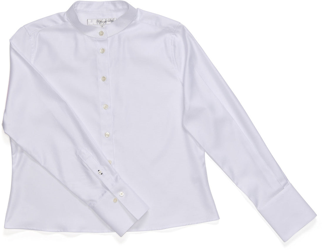 Long Sleeve Croped Top Crisp - White
