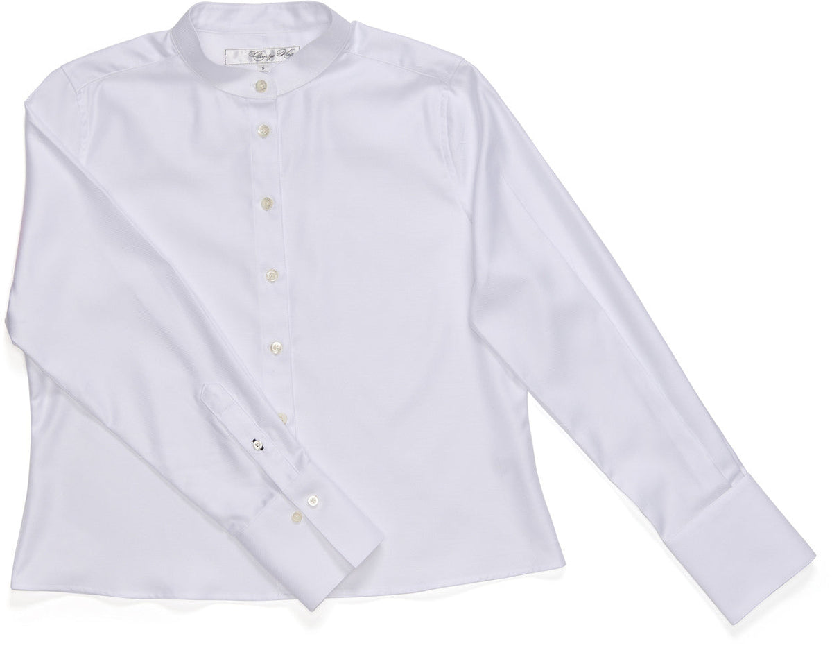 Long Sleeve Croped Top Crisp - White