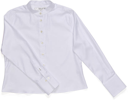 Long Sleeve Croped Top Crisp - White