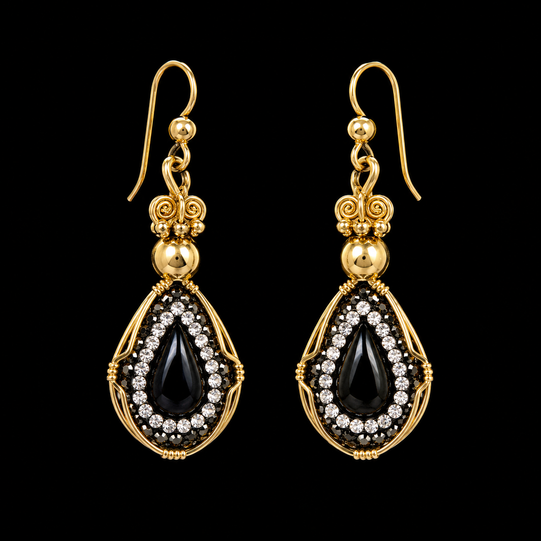 Crystal And Black Onyx