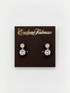 Classic Double Drop Earrings Cubic Zirconia 