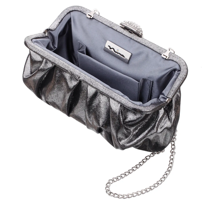 Women’s Concord Clutch Evening Bag gunmetal silver