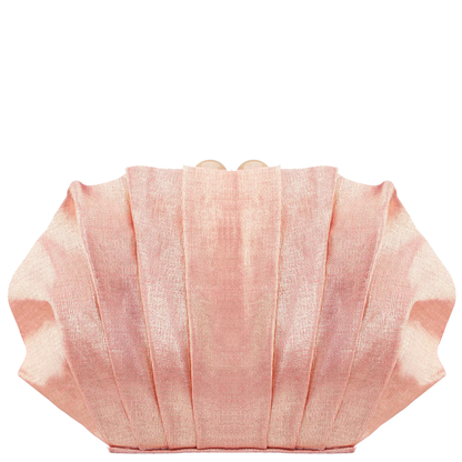 Women’s Coral Pink Reef Sea Shell Shaped Evening Bag
