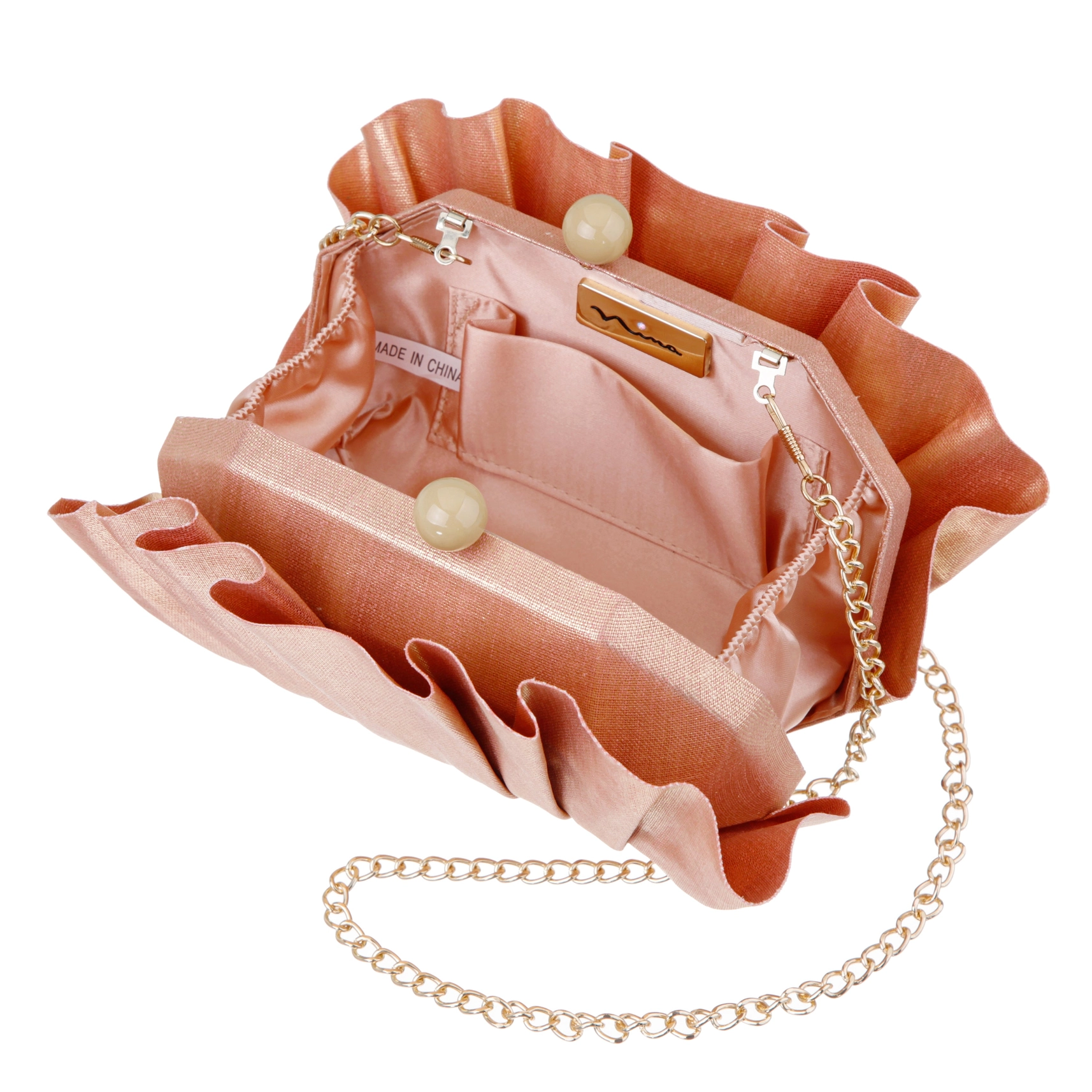 Women’s Coral Pink Reef Sea Shell Shaped Evening Bag
