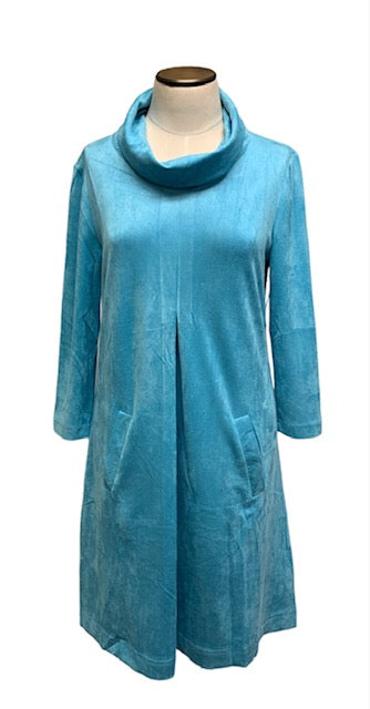 Evelyne Talman | Cowl Neck Dress Blue