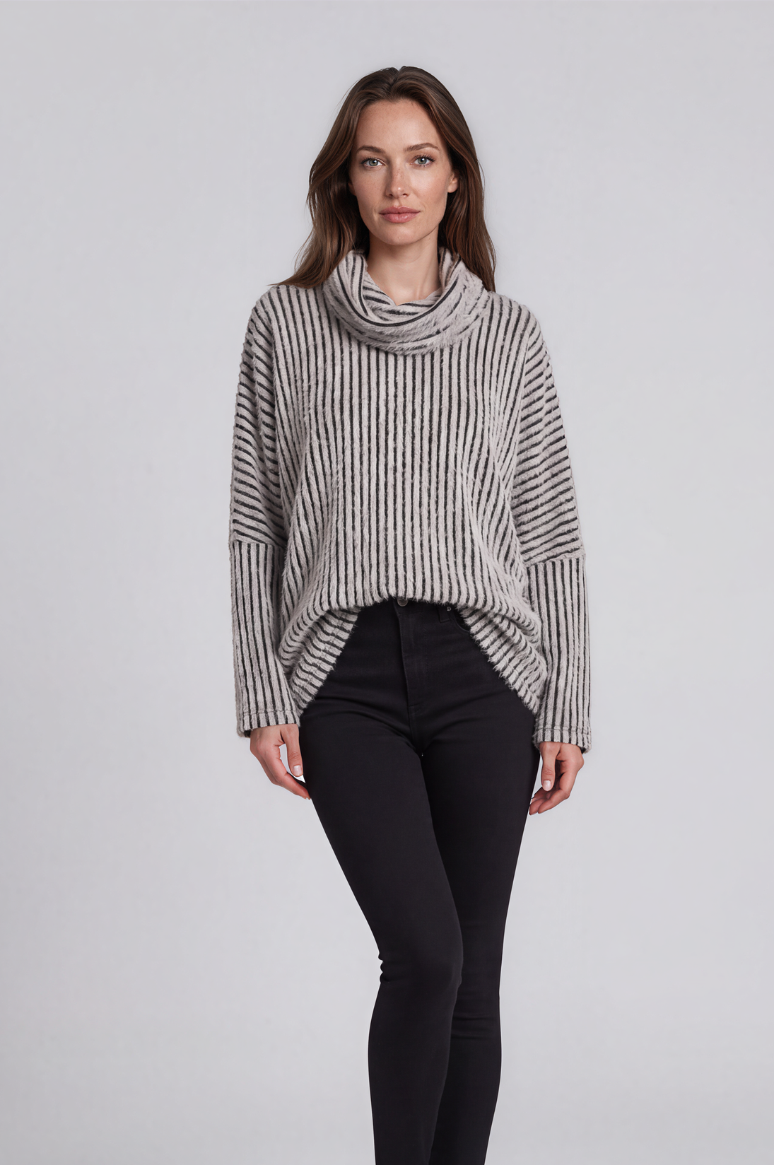 Cowl Neck Dolman Sleeve Sweater