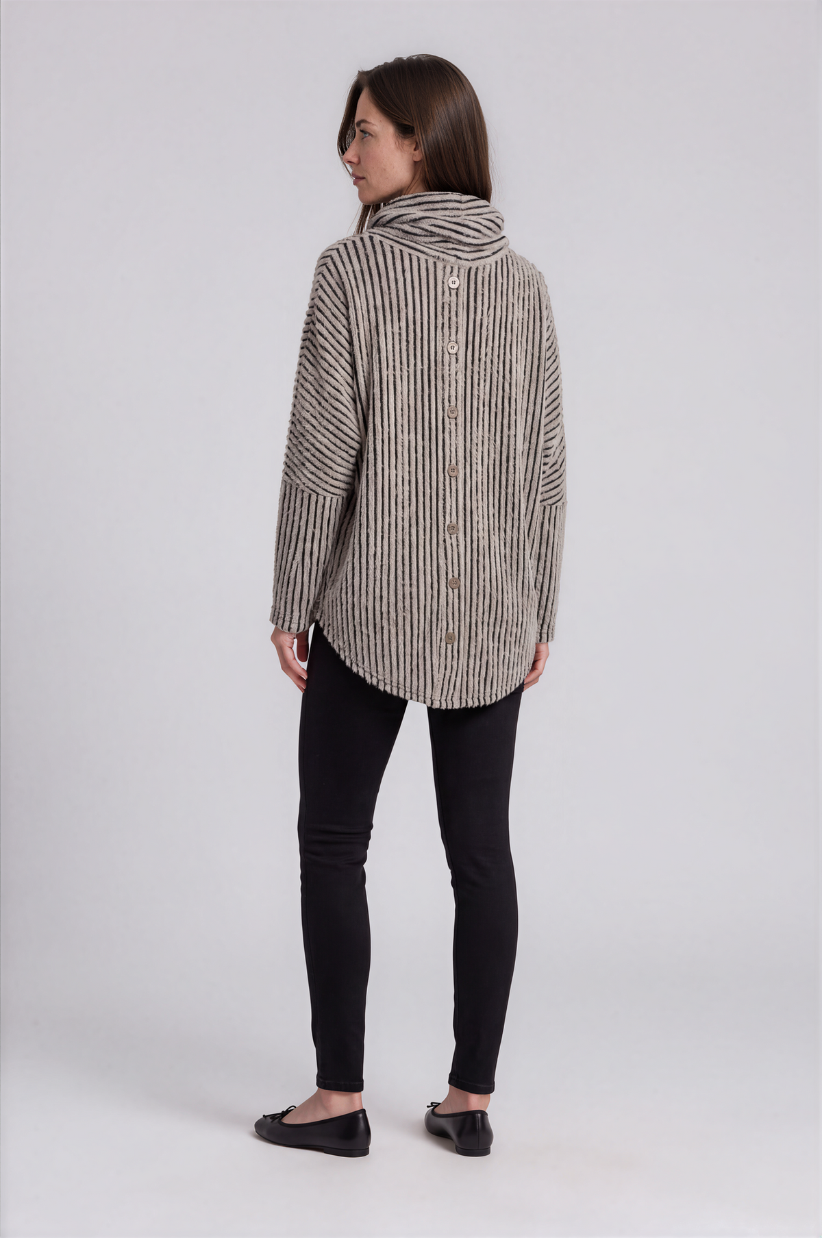 Cowl Neck Dolman Sleeve Sweater