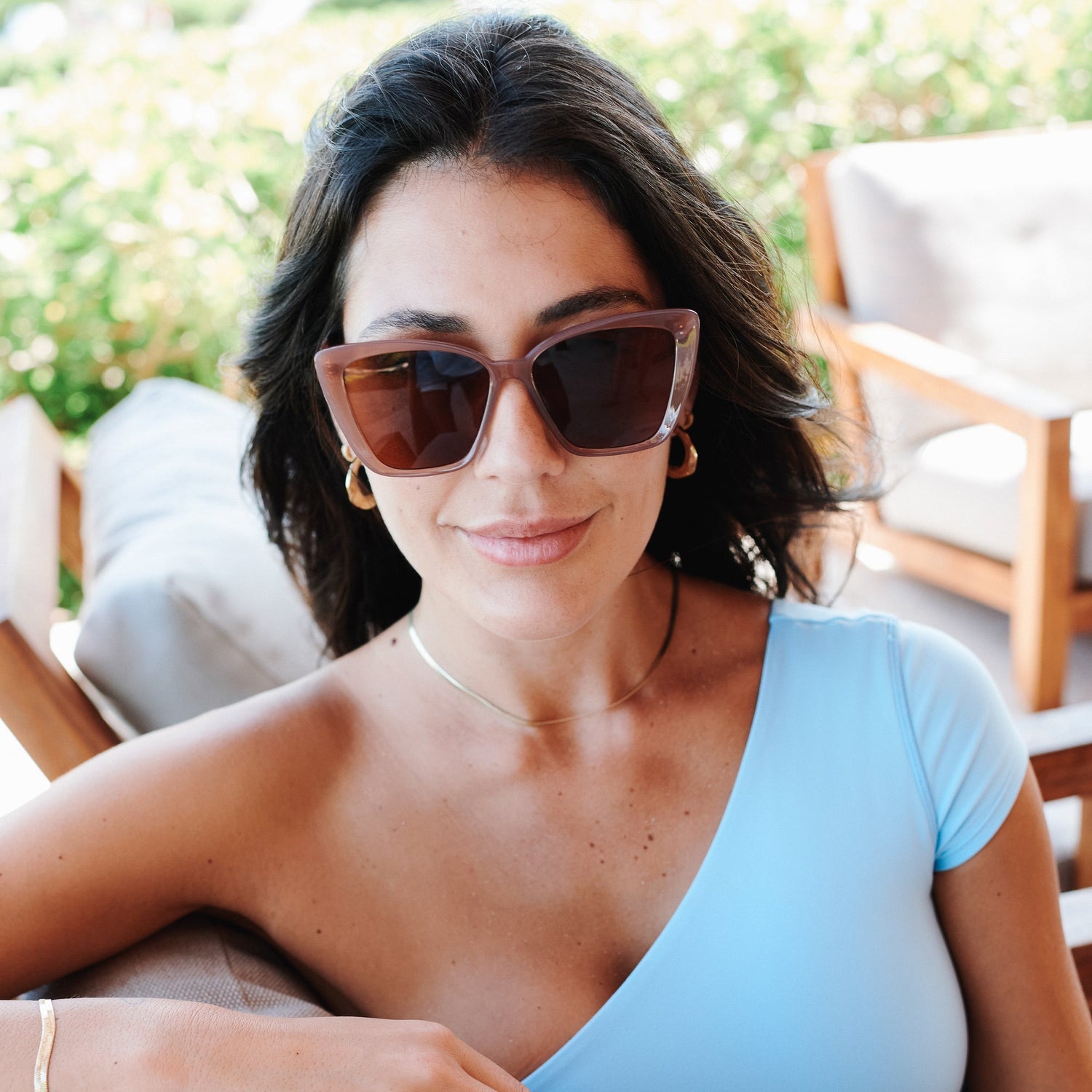 Aloha Fox Sunglasses - Dusty Rose/Brown