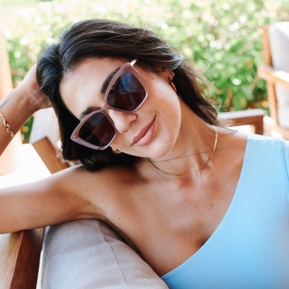 Aloha Fox Sunglasses - Dusty Rose/Brown