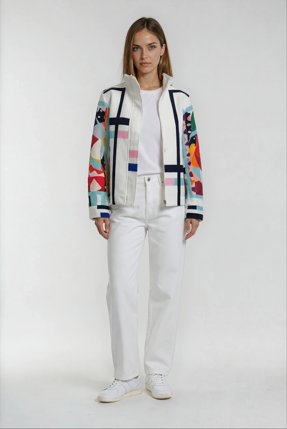 Damee | Biker Jacket Abstract Art