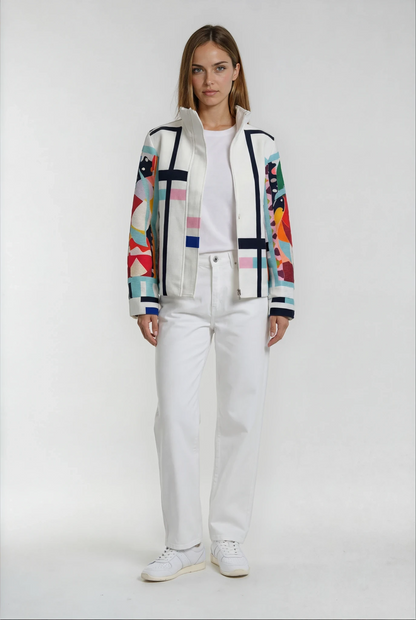 Damee | Biker Jacket Abstract Art