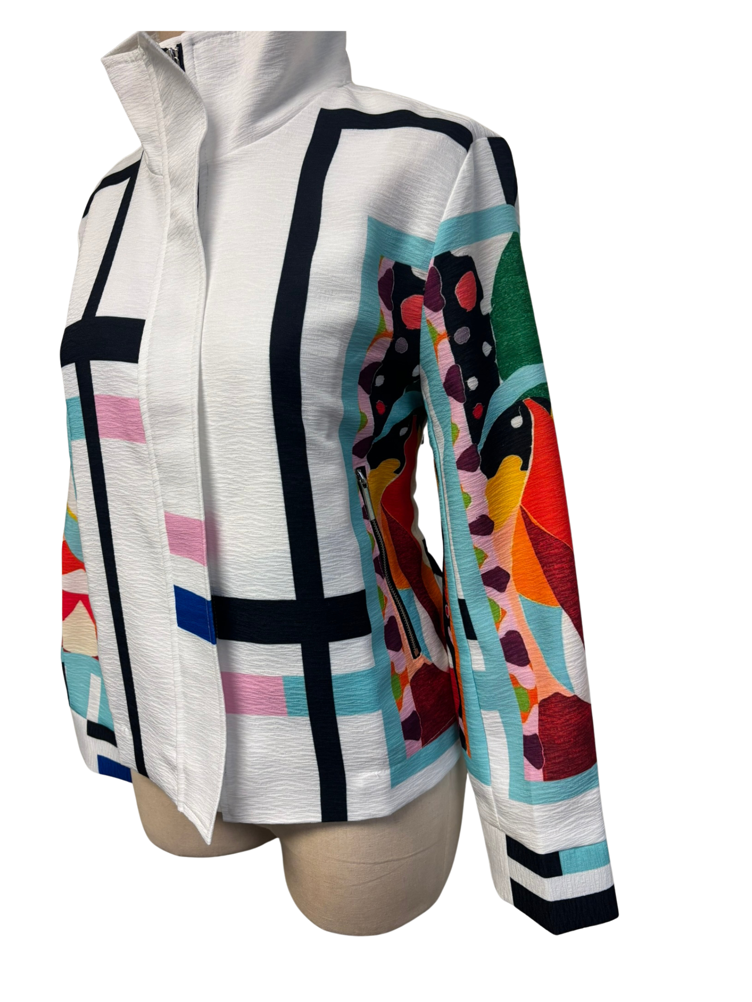 Damee | Biker Jacket Abstract Art
