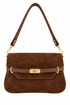 Dark Brown Mallory Suede Bag