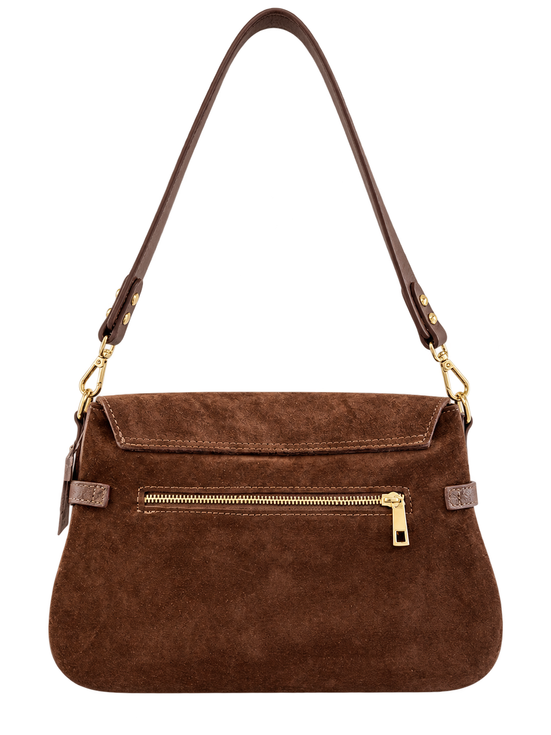 Dark Brown Mallory Suede Bag