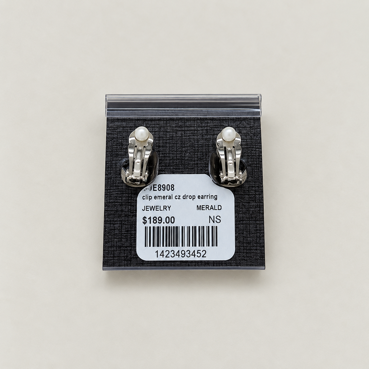 Emerald-Cut Halo Drop Clip-on Earrings