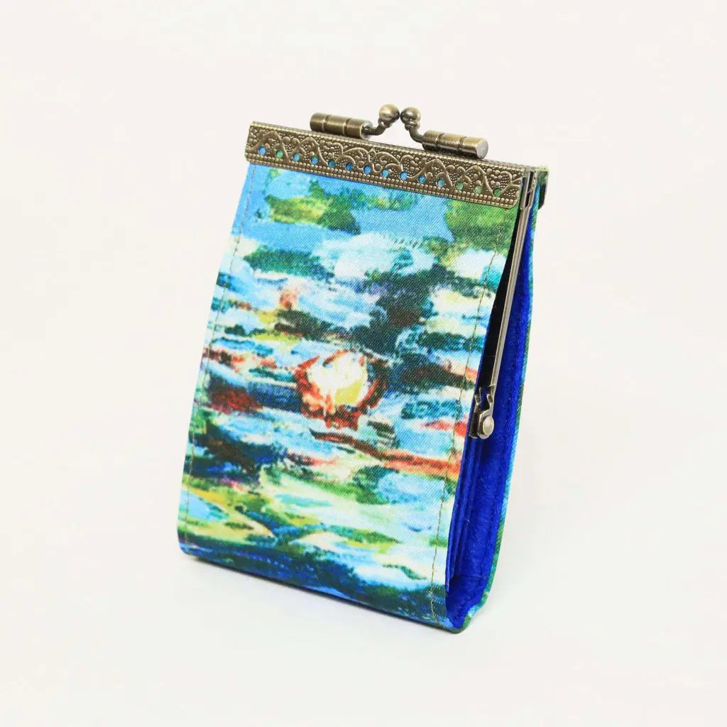Cathayana | Artist Print Card Wallet with RFID, Water Lilies in the Pond