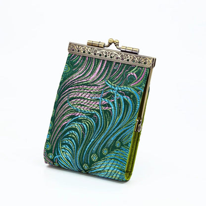 Peacock Brocade Card Holder