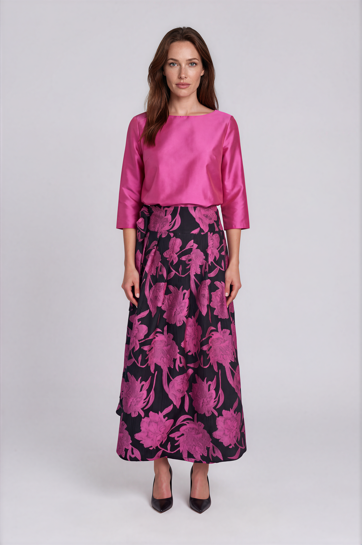 Fuchsia Wrap Skirt