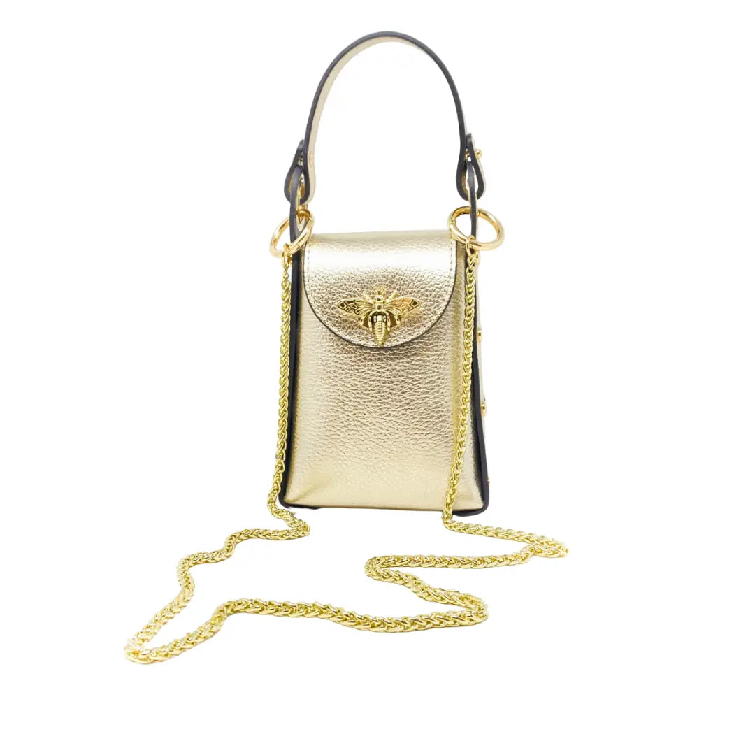Gold Bumblebee Clutch And Crossbody