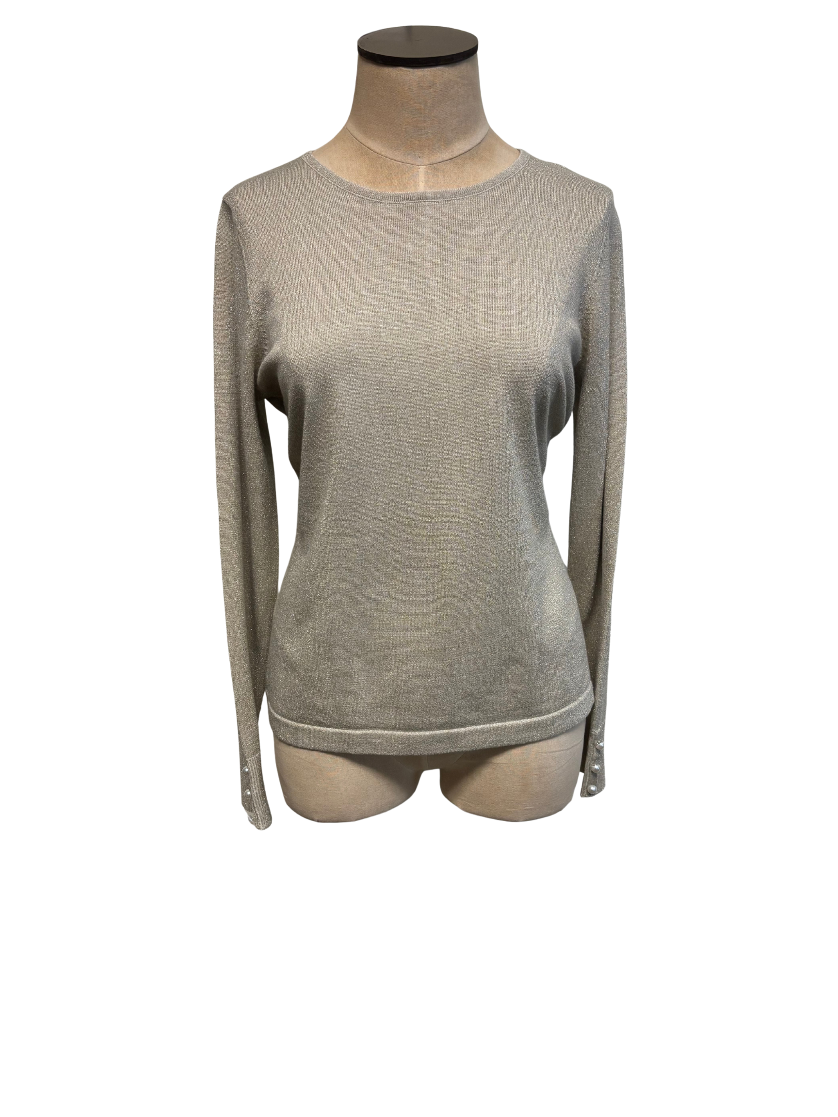 The H Edition | Long Sleeve Shimer Crew Neck