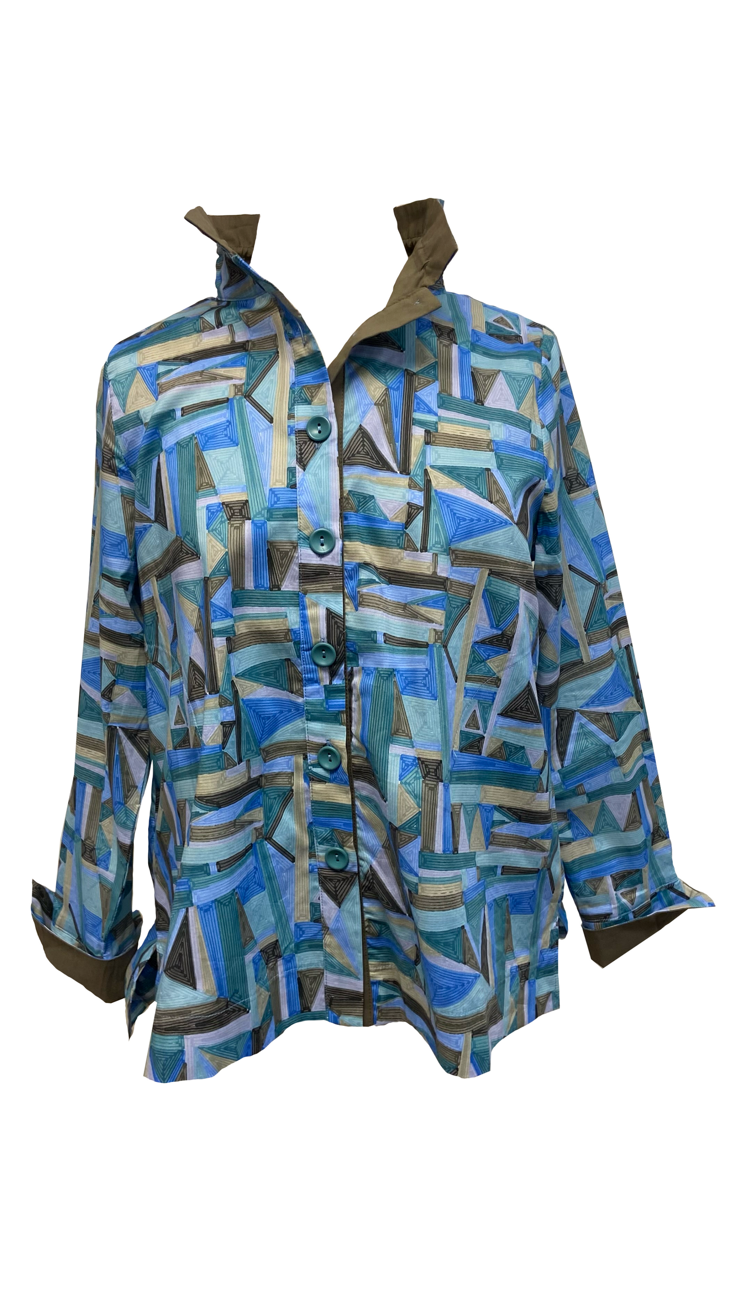 Terra | Geometric Wire Collar Top