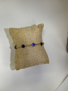 Shine Star | Purple Clover Gold Bracelet - Evelyne Talman