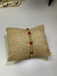 Shine Star | Red Gold Beaded Bracelet