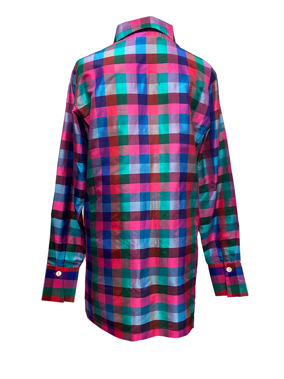 Evelyne Talman | Karen Blouse Silk Check Fushia