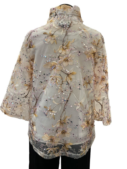 Damee | Floral Sequin Jacket