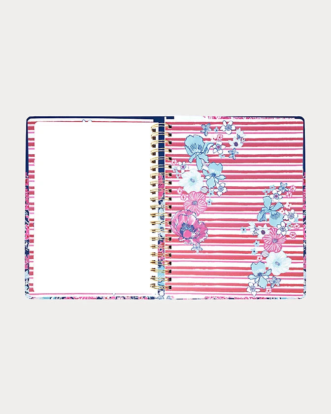 Lilly Pulitzer 2026-2027 17 Month Jumbo Agenda Floral color in  Starlight Navy In All Her Glory
