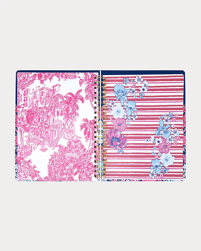 Lilly Pulitzer 2026-2027 17 Month Jumbo Agenda Floral color in  Starlight Navy In All Her Glory