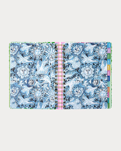 Lilly Pulitzer 2026-2027 17 Month Large Agenda Mint Condition Burst Of Joy color with floral design
