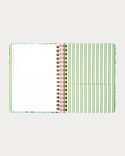 Lilly Pulitzer 2026-2027 17 Month Large Agenda Mint Condition Burst Of Joy color with floral design