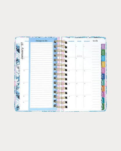 Lilly Pulitzer 2026-2027 17 Month Medium Agenda in Capri Blue Shelden
selected with jellyfish and shell design