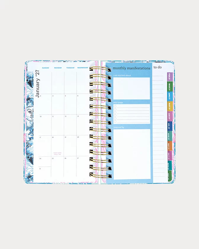Lilly Pulitzer 2026-2027 17 Month Medium Agenda in Capri Blue Shelden
selected with jellyfish and shell design