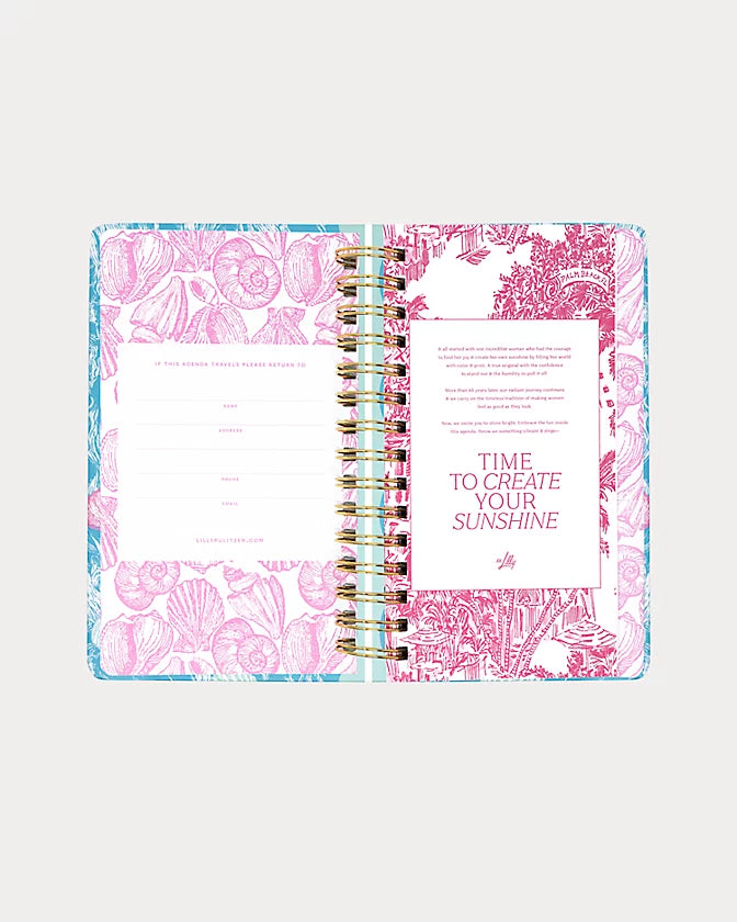 Lilly Pulitzer 2026-2027 17 Month Medium Agenda in Capri Blue Shelden
selected with jellyfish and shell design