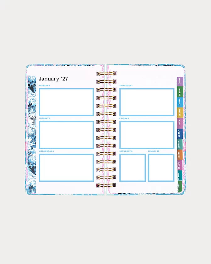 Lilly Pulitzer 2026-2027 17 Month Medium Agenda in Capri Blue Shelden
selected with jellyfish and shell design