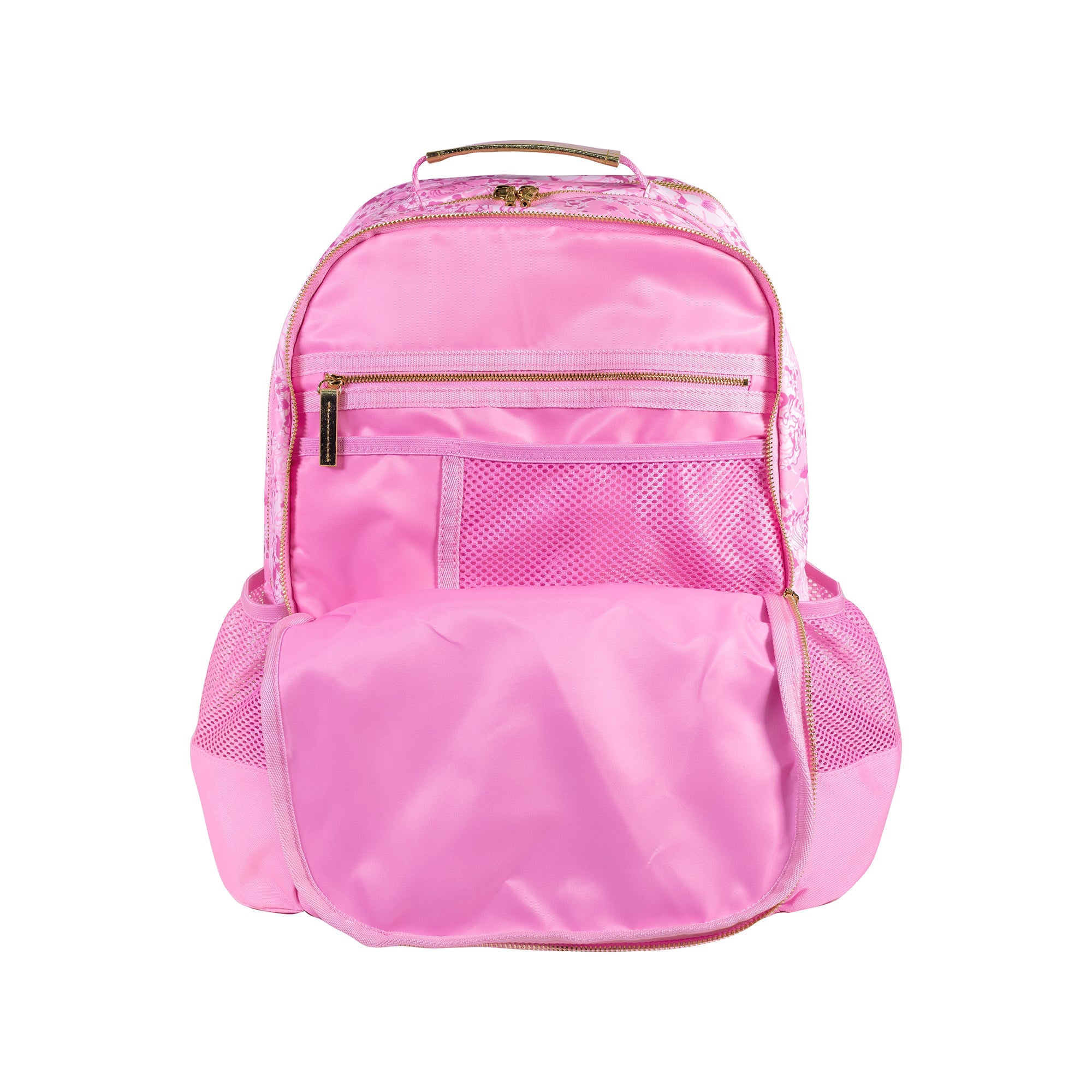 Lilly Pulitzer Backpack Conch Shell Pink  Pink floral patterned backpack