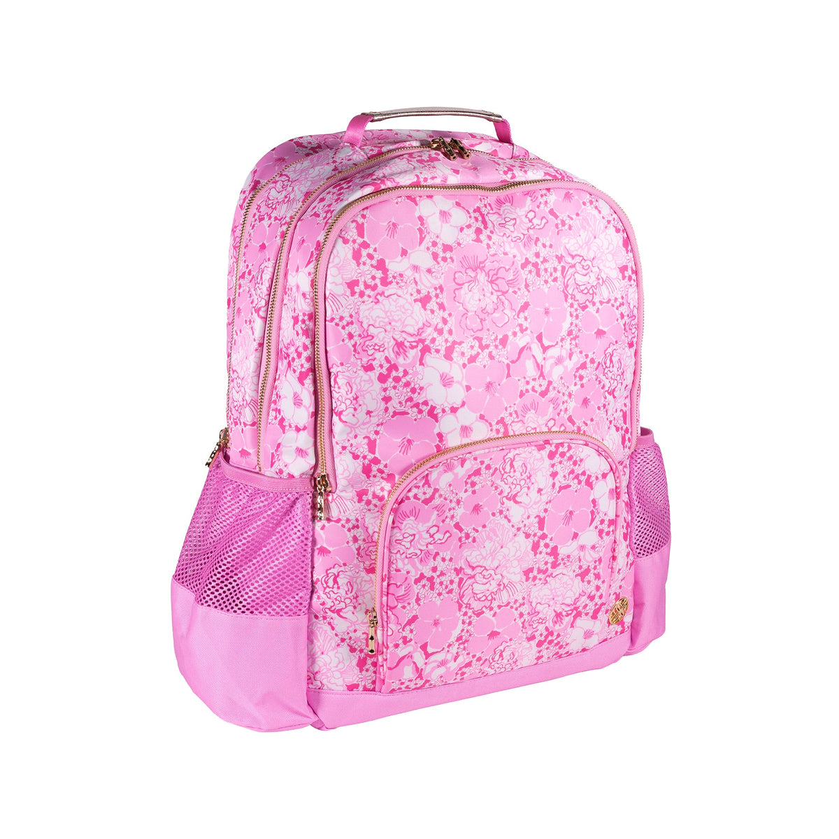 Lilly Pulitzer Backpack Conch Shell Pink  Pink floral patterned backpack