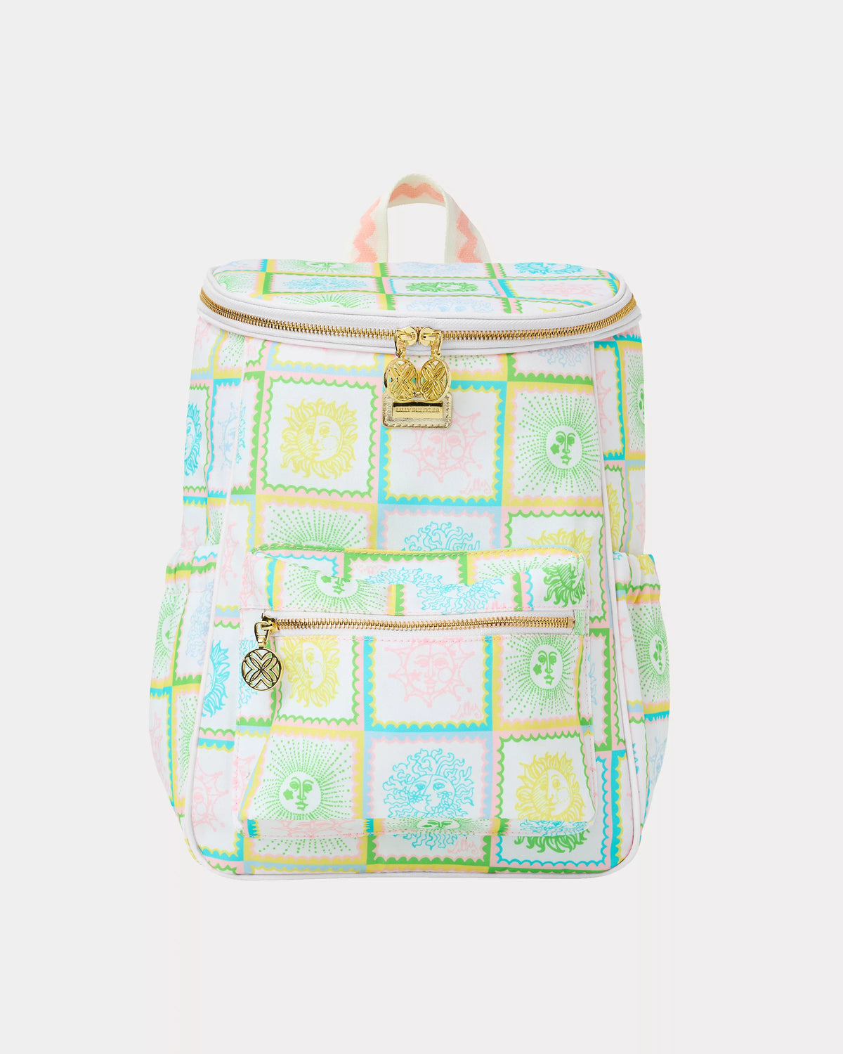 Lilly Pulitzer Backpack Cooler, Sun Tiles Home colorful checkered cooler bookbag