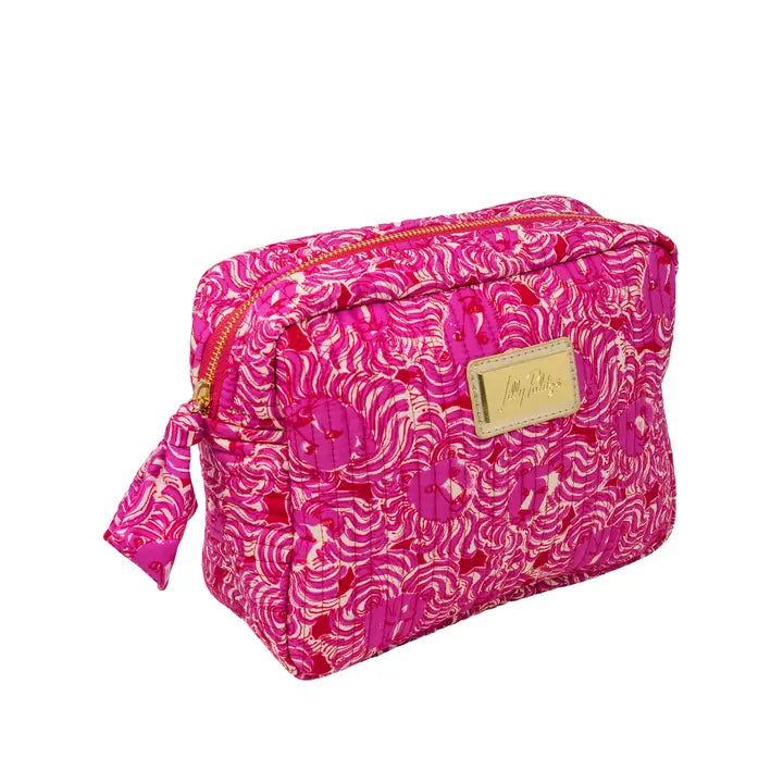 Lilly Pulitzer Cosmetic Pouch, Strawberry Red Pride of Lilly