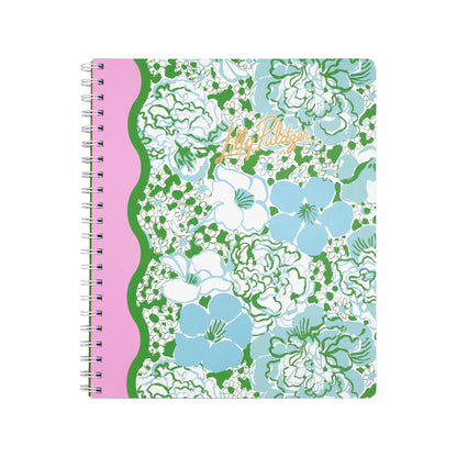 Lilly Pulitzer Large Notebook Mint Condition Burst Of Joy Floral notebook with pink spine
