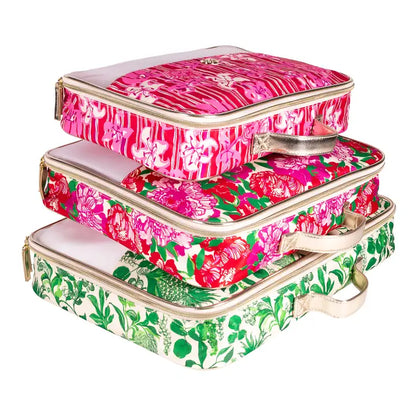Lilly Pulitzer Packing Cube Set, Maggies Bouquet/Covent Garden/Party Stream 